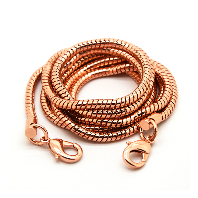 C4 Snake Metal Chains, 113cm Rose Gold Bag Chains 4mm