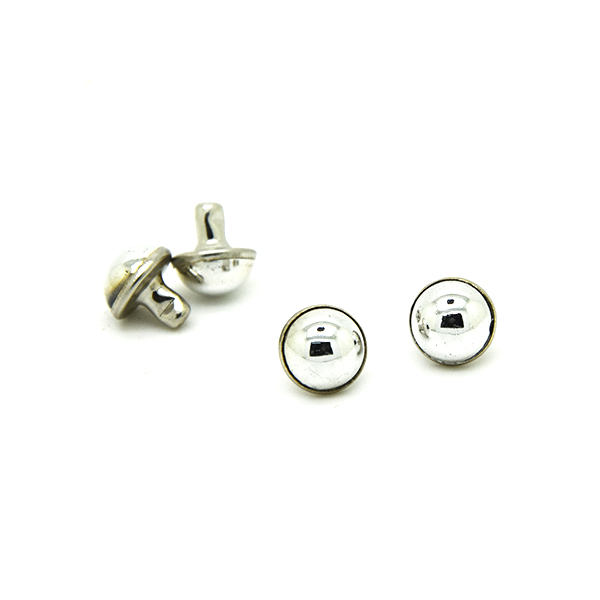 8.5mm Acrylic Rivets, Bright Silver acrylic stone studs for bags and belt shoes