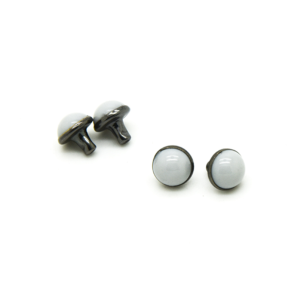 White 8.5mm acrylic studs , fashion belts rivets bag studs BRASS