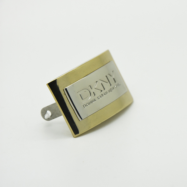 A4025 brand DKNY Metal Nameplate, Two Tone assembled