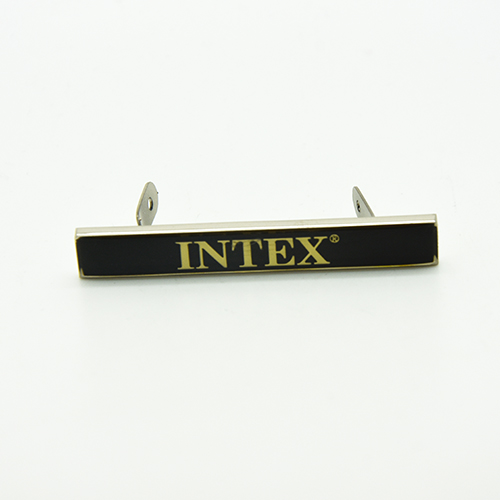A5508 Metal Label INTEX , Black Epoxy High quality Bag Hardware