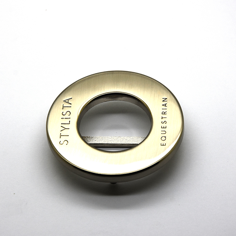 Designer Brush Nickel Belt Buckle with LOGO engraved
