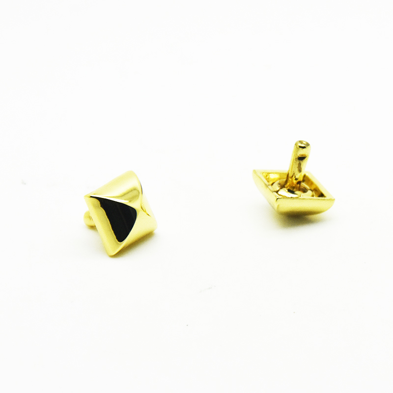 Pyramid Studs 9MM Rivets Zinc alloy Luxury Lt gold