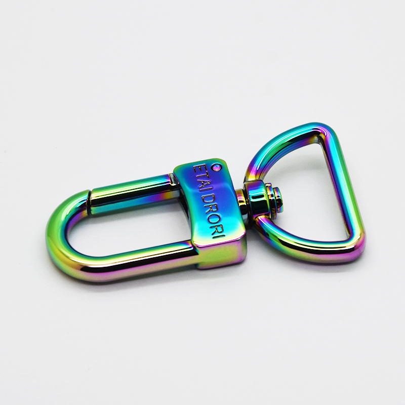 25mm Metal Snap Hook IP Rainbow Finish Zinc Alloy L